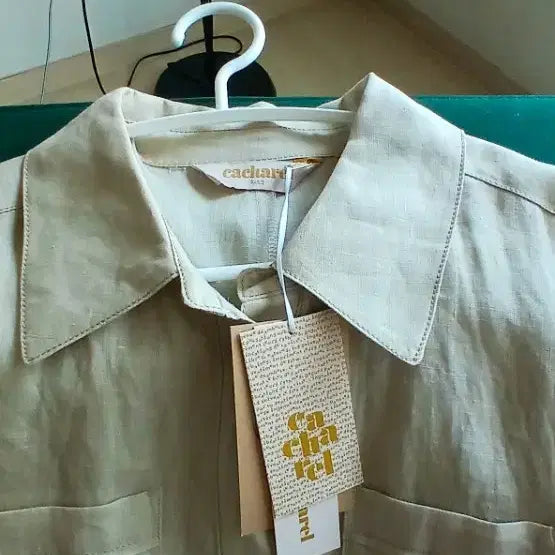 [BUNJANG] Cacharel French Linen 100% Ivory Midi Dress / 새상품)까사렐 프렌치린넨100 원피스