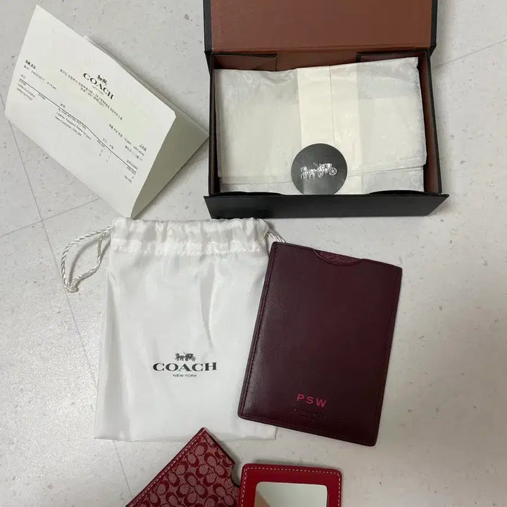[SOLD OUT] 코치 여권지갑 &amp; 코치 카드지갑+손거울 세트(풀세트)