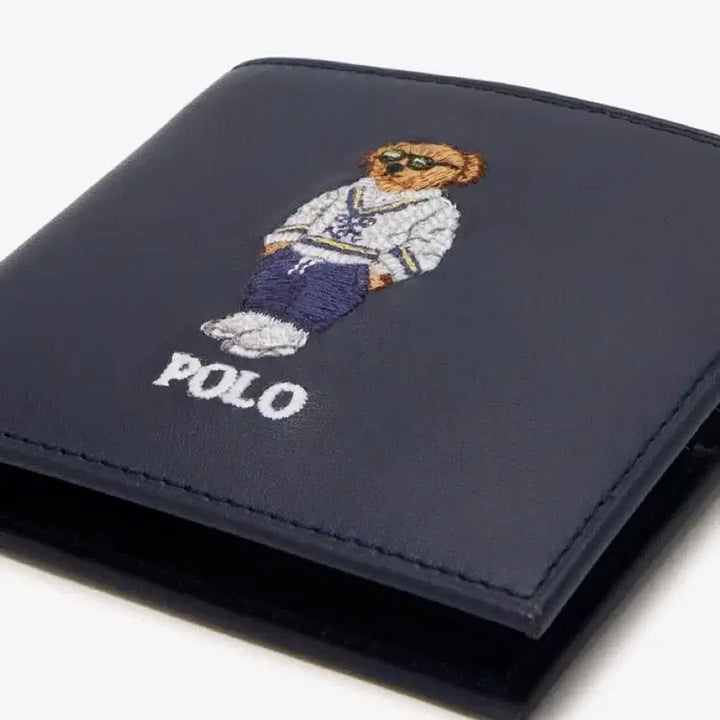 [BUNJANG] Polo Ralph Lauren Bear Leather Bifold Wallet / 폴로 랄프로렌 베어 레더바이 폴드 지갑