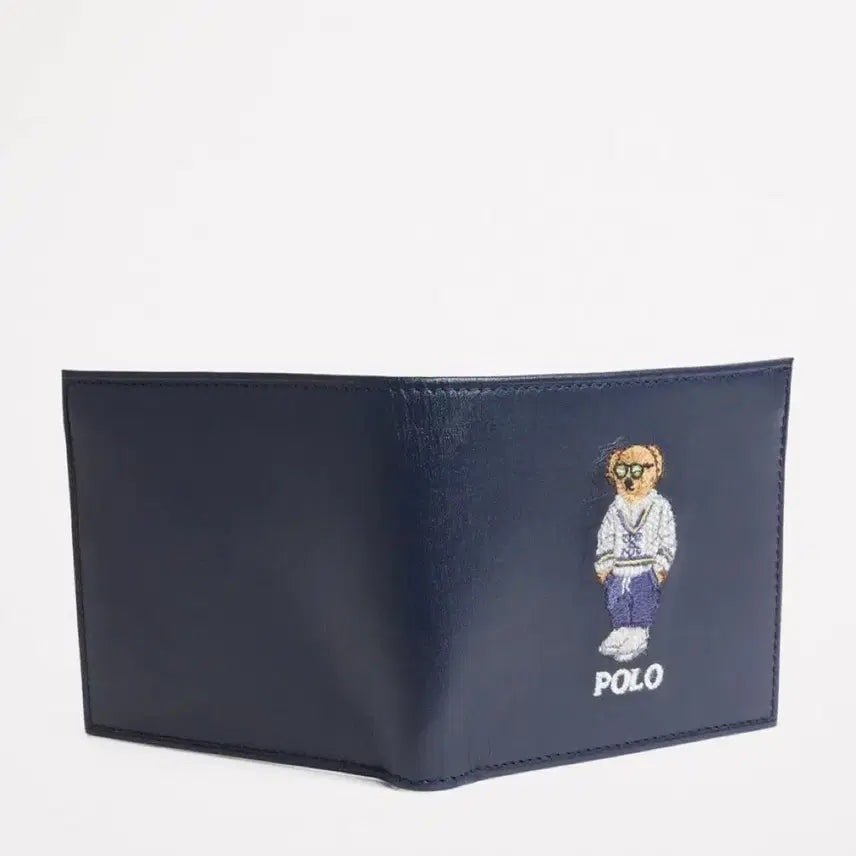 [BUNJANG] Polo Ralph Lauren Bear Leather Bifold Wallet / 폴로 랄프로렌 베어 레더바이 폴드 지갑