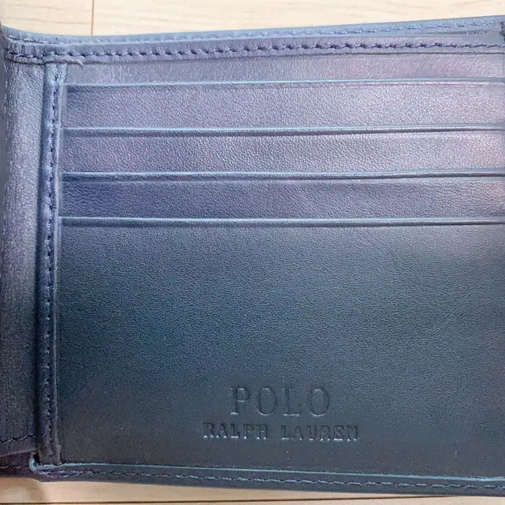 [BUNJANG] Polo Ralph Lauren Bear Leather Bifold Wallet / 폴로 랄프로렌 베어 레더바이 폴드 지갑