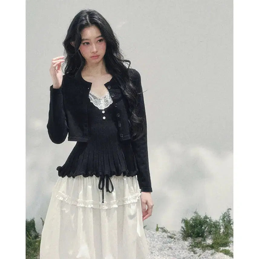 [BUNJANG] ShaoyeEye Camisole Cardigan 2-Set / ShaoyeEye 캐미솔 가디건 2SET