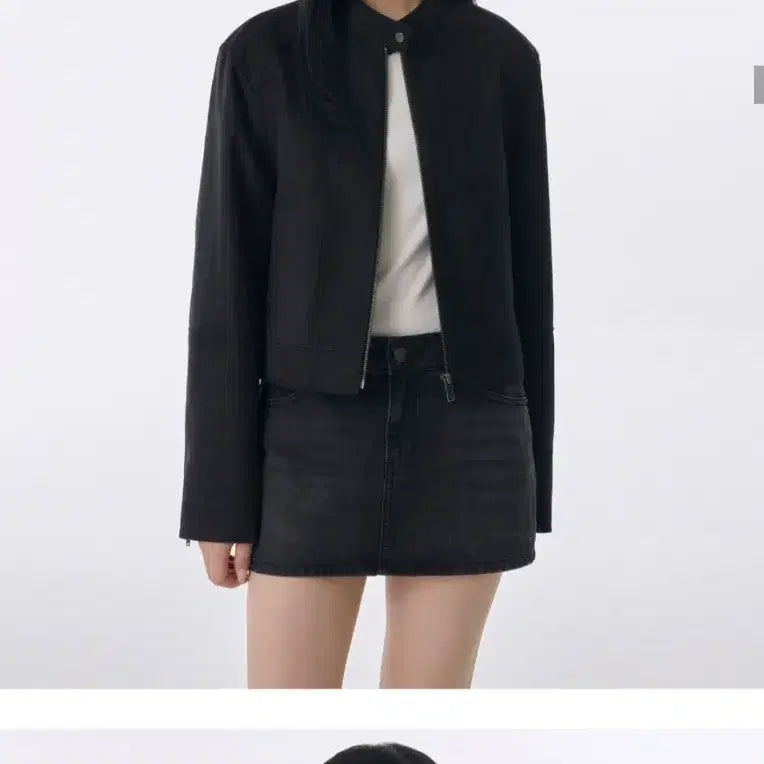 [BUNJANG] Musinsa Standard Synthetic Suede Racer Jacket / (새상품) 무신사스탠다드 신세틱 스웨이드 레이서 재킷 블랙