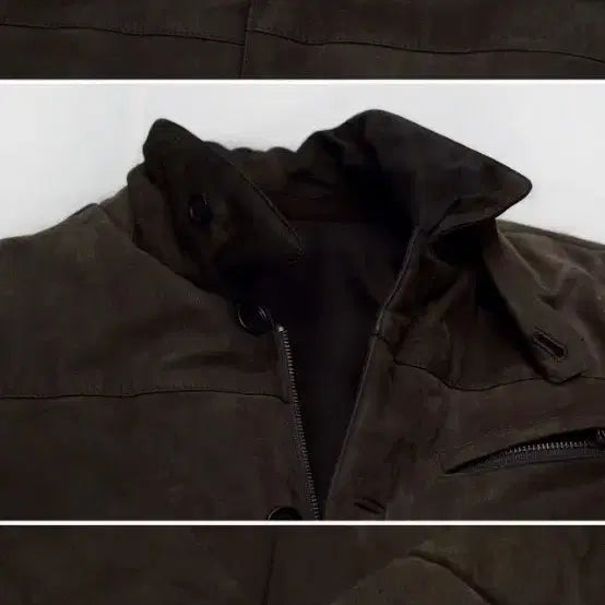 [BUNJANG] Franco Ferraro Lambskin Nubuck Leather Padded Jacket (100) / 프랑코 페라로 이태리 양가죽 누벅레더 패딩 자켓 (100)