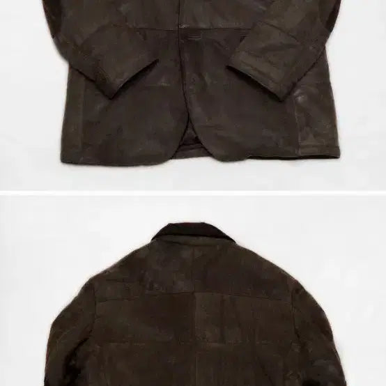 [BUNJANG] Franco Ferraro Lambskin Nubuck Leather Padded Jacket (100) / 프랑코 페라로 이태리 양가죽 누벅레더 패딩 자켓 (100)