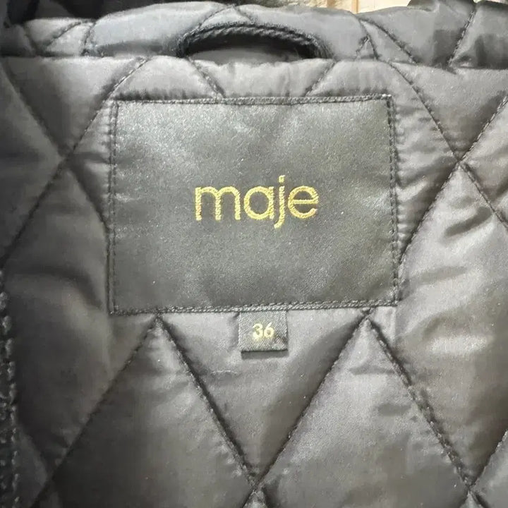 [BUNJANG] Maje Black Ribbon Padded Jacket / maje 마쥬 블랙 리본 패딩 36사이즈