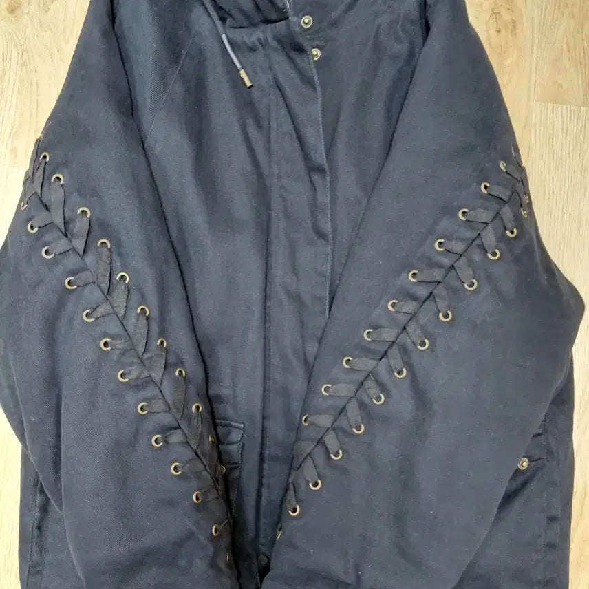 [BUNJANG] Maje Black Ribbon Padded Jacket / maje 마쥬 블랙 리본 패딩 36사이즈