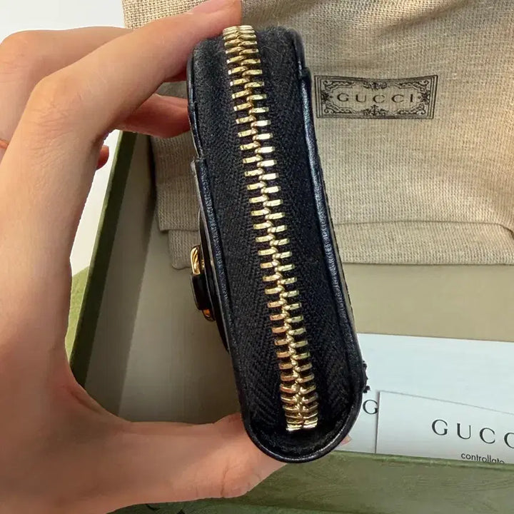 [BUNJANG] Gucci Horsebit 1955 Zip Card Wallet Black / 구찌 홀스빗 1955 지퍼 카드지갑 블랙
