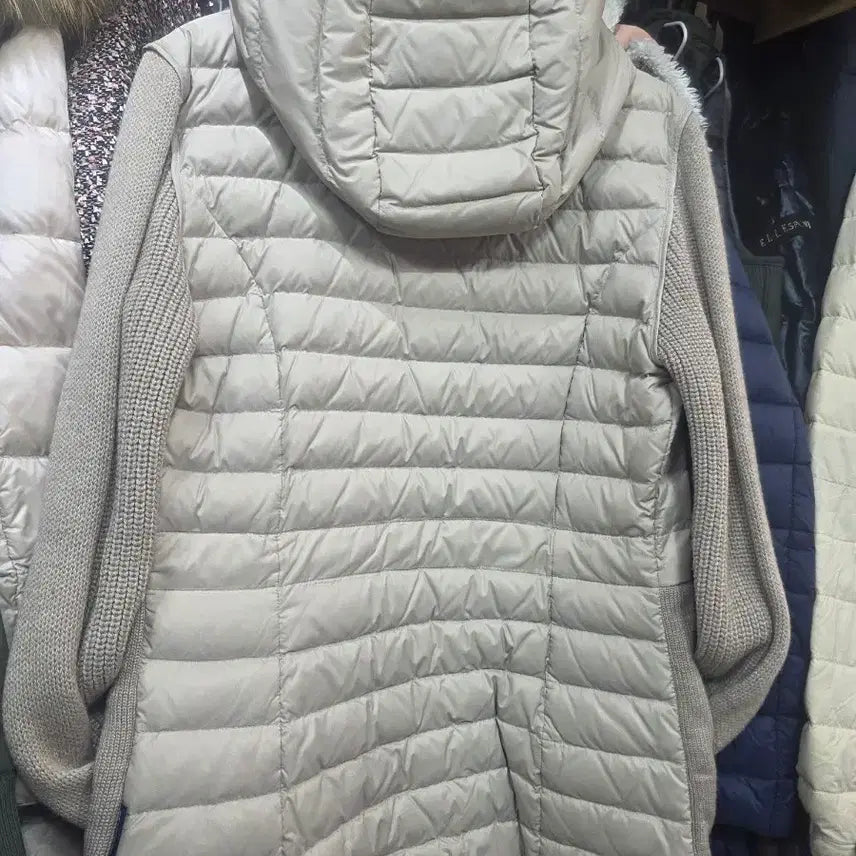 [BUNJANG] Pespow Knit Sleeve Padded Hooded Zip-up Jacket / 패스퍼우 pespow 니트 소매 패딩 후드 집업