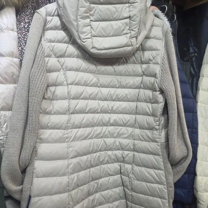 [BUNJANG] Pespow Knit Sleeve Padded Hooded Zip-up Jacket / 패스퍼우 pespow 니트 소매 패딩 후드 집업