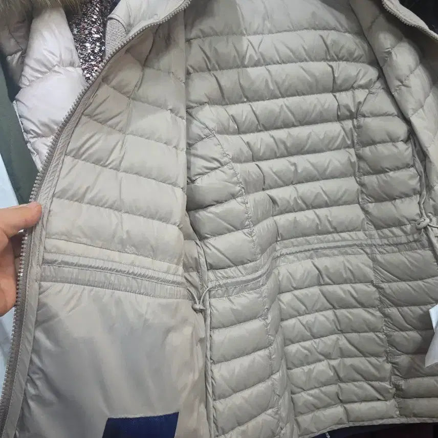 [BUNJANG] Pespow Knit Sleeve Padded Hooded Zip-up Jacket / 패스퍼우 pespow 니트 소매 패딩 후드 집업