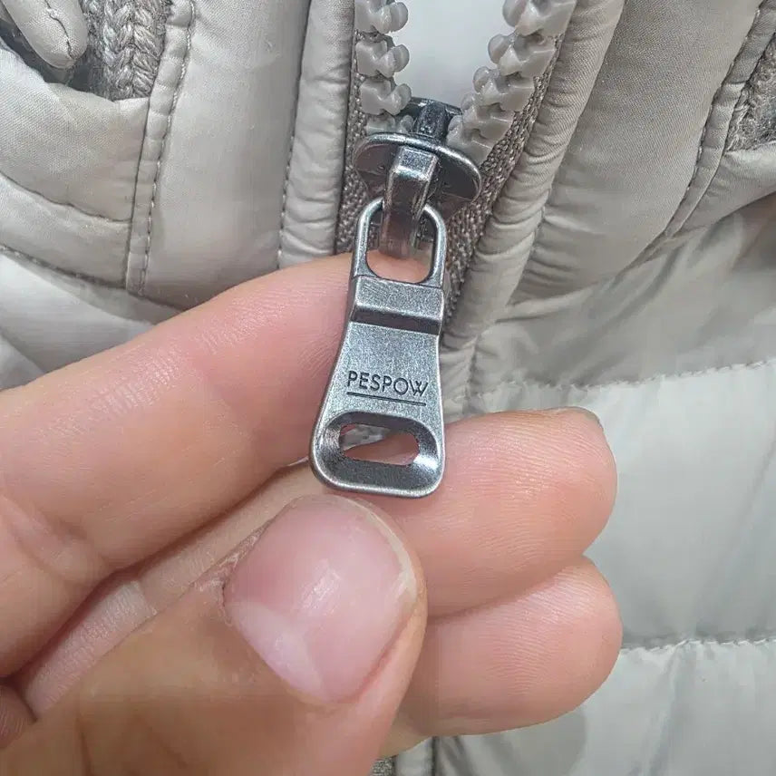 [BUNJANG] Pespow Knit Sleeve Padded Hooded Zip-up Jacket / 패스퍼우 pespow 니트 소매 패딩 후드 집업