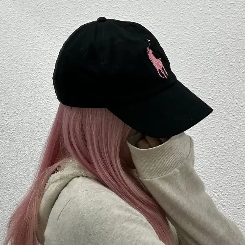 [BUNJANG] Polo Ralph Lauren Black Ball Cap / 폴로 랄프로렌 딸기우유맛 미들포니 블랙 볼캡 ( 새상품 )