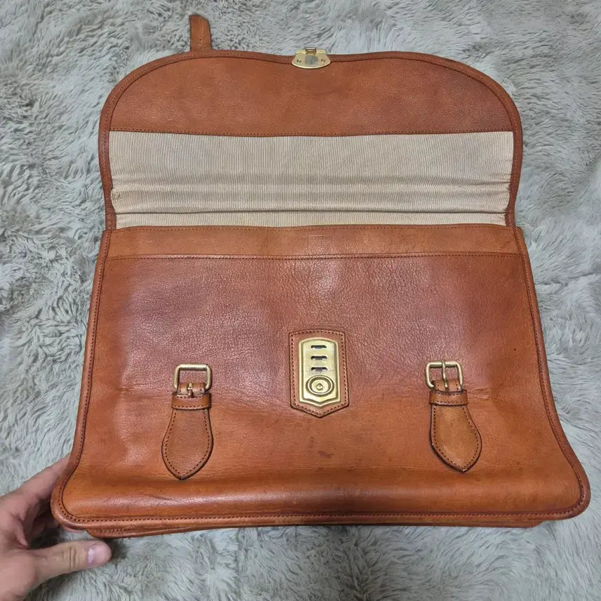 [BUNJANG] Porter Vintage Leather Briefcase Brown / 포터 빈티지 가죽 서류 가방 브라운