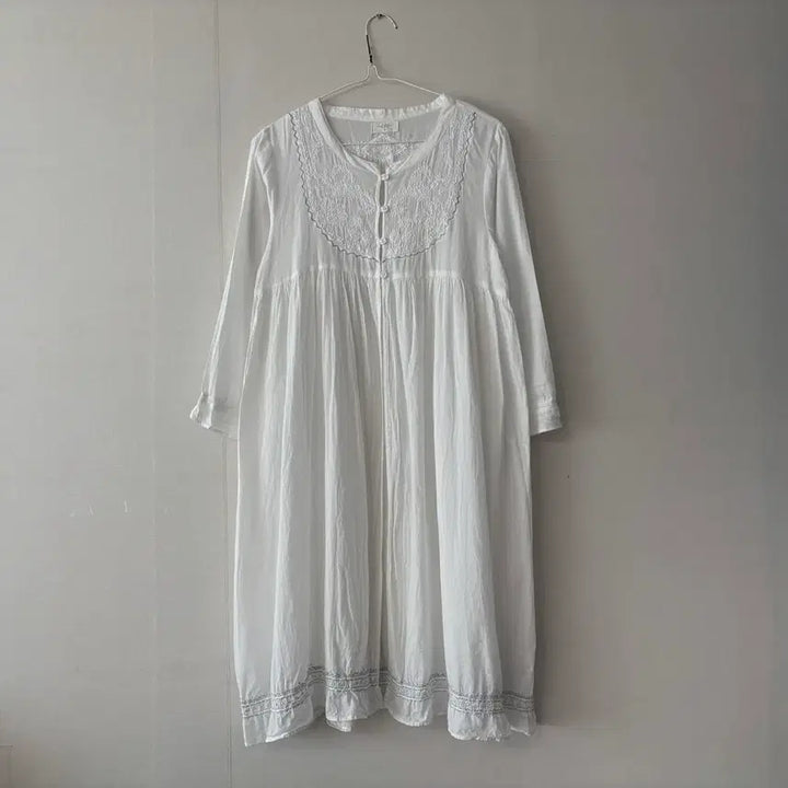 [SOLD OUT] 화이트 바선생 원피스+muji 가디건