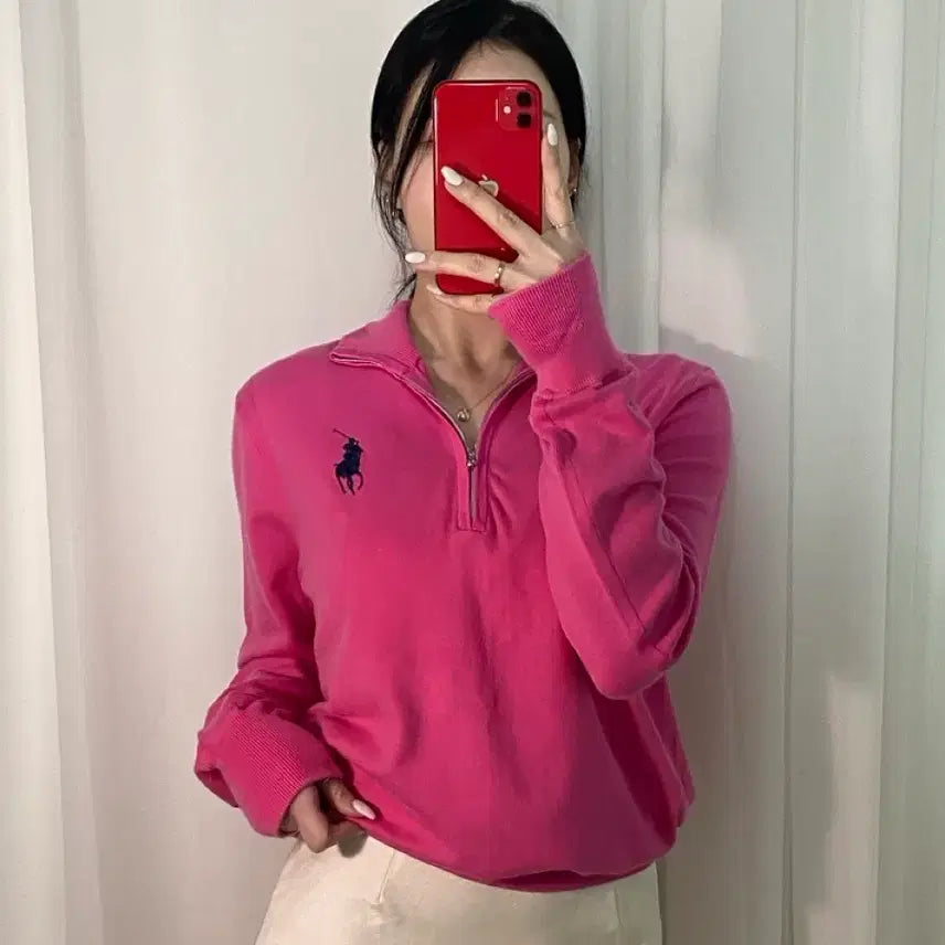 [BUNJANG] Polo Ralph Lauren Big Pony Half-Zip Sweater / 폴로 빅포니 반집업