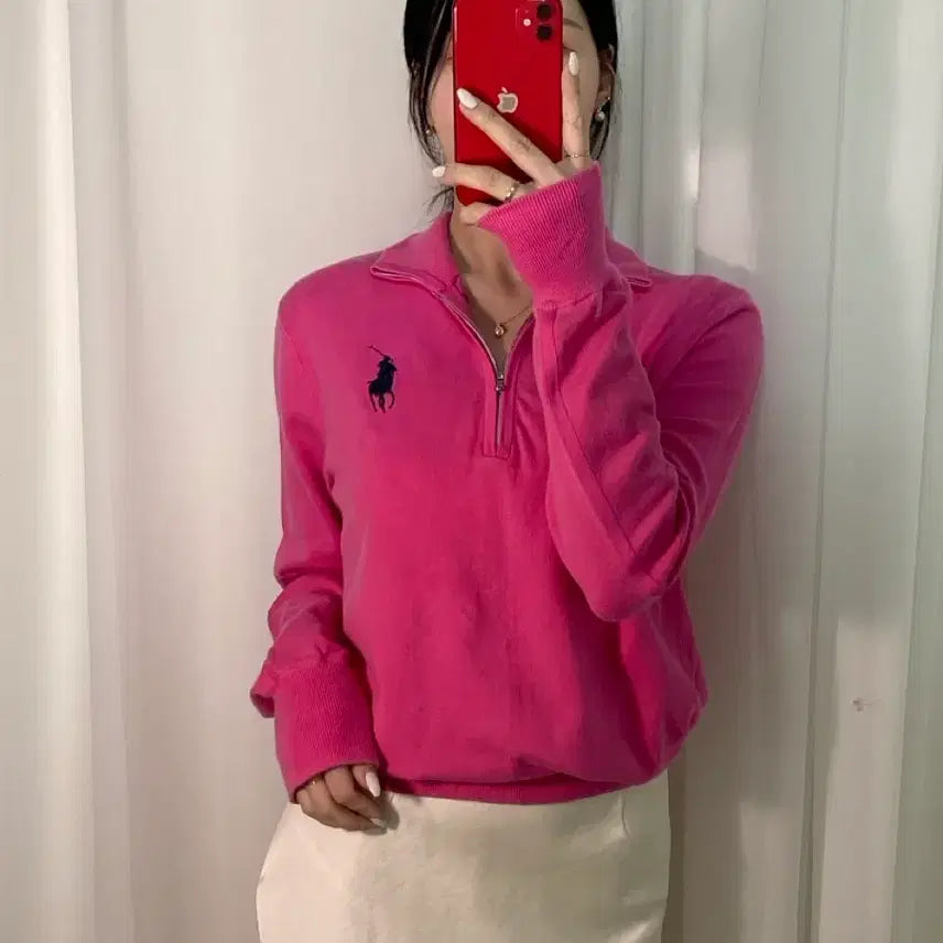 [BUNJANG] Polo Ralph Lauren Big Pony Half-Zip Sweater / 폴로 빅포니 반집업