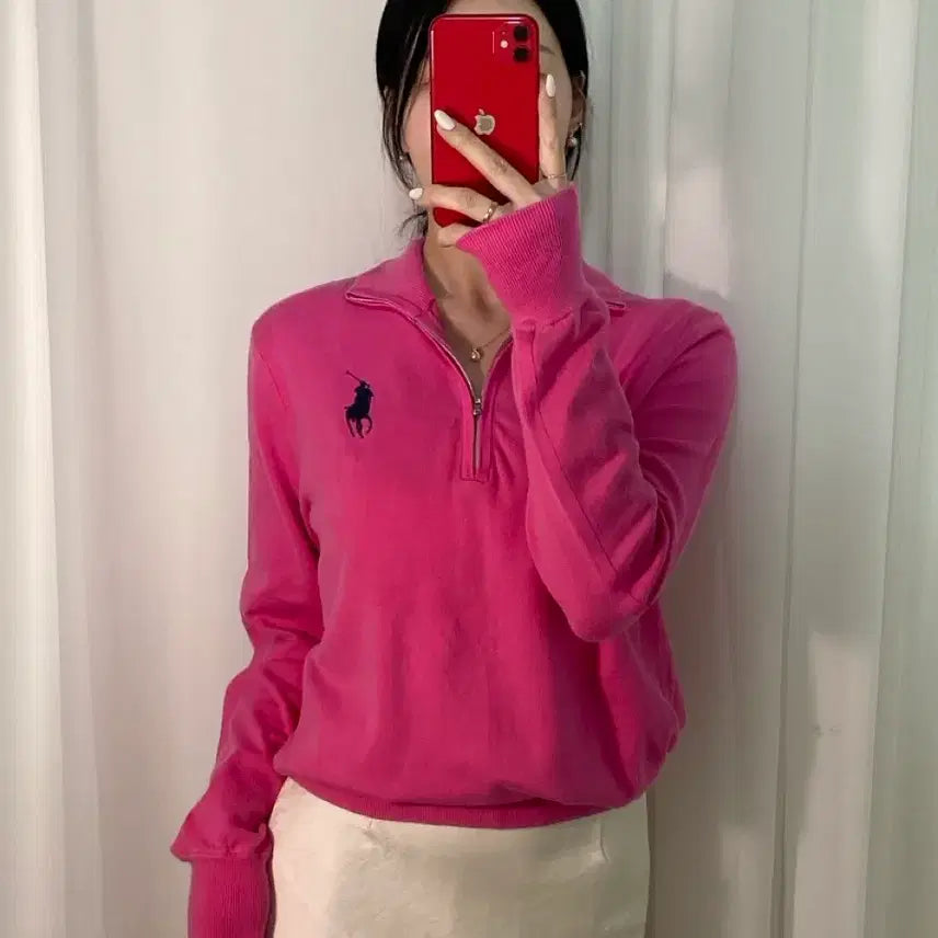 [BUNJANG] Polo Ralph Lauren Big Pony Half-Zip Sweater / 폴로 빅포니 반집업