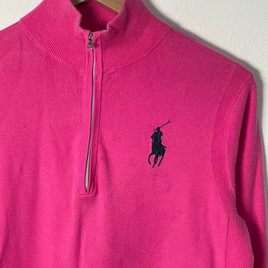 [BUNJANG] Polo Ralph Lauren Big Pony Half-Zip Sweater / 폴로 빅포니 반집업