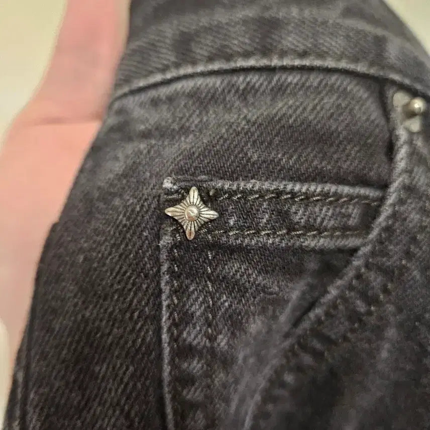 [BUNJANG] Vellie True Straight Denim Jeans Washed Black / 28) 벨리에 트루 스트레이트 데님 팬츠 청바지 워시드블랙
