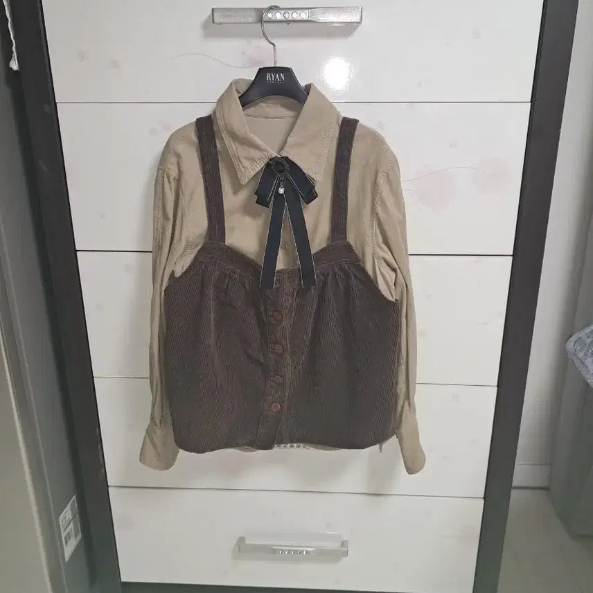[BUNJANG] Corduroy Shirt and Vest Set / 코듀로이셔츠. 베스트세트