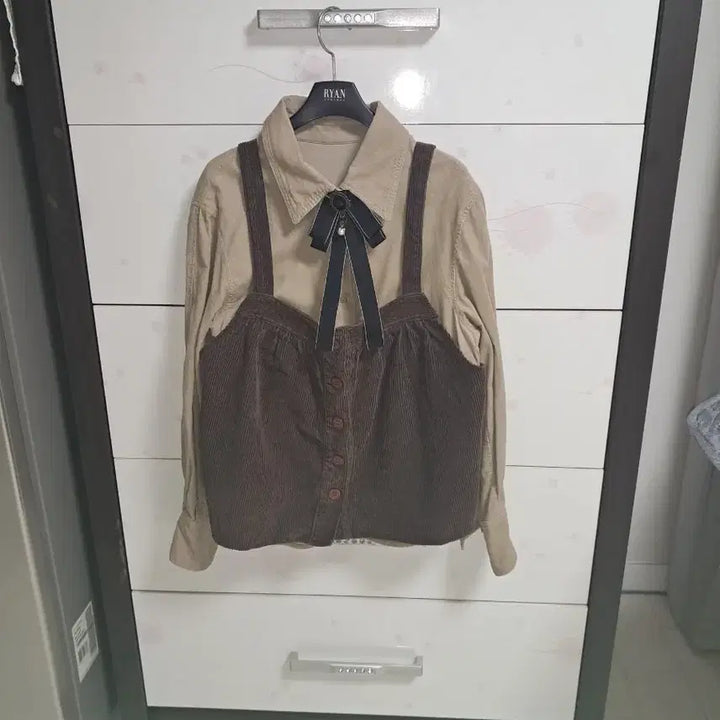 [BUNJANG] Corduroy Shirt and Vest Set / 코듀로이셔츠. 베스트세트