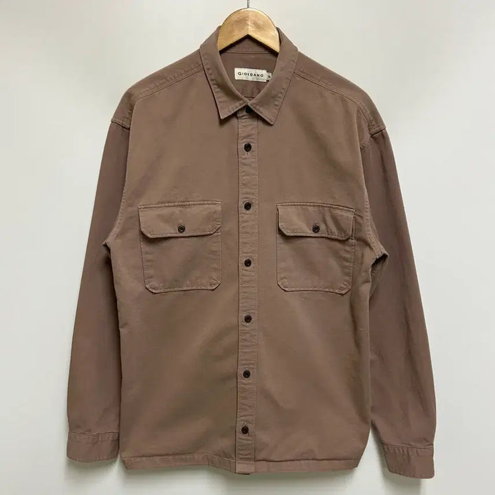 [SOLD OUT] [남자-105]지오다노 브라운 투포켓 코튼 셔츠자켓
