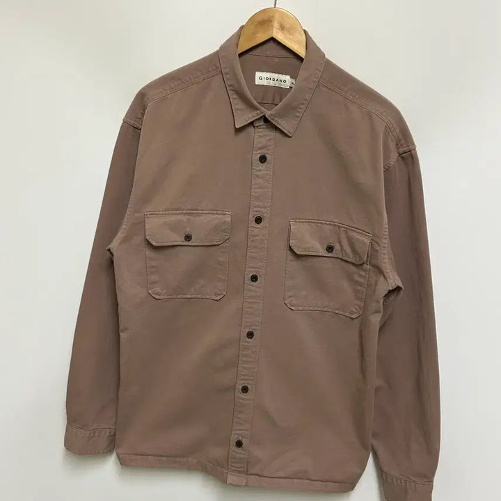 [SOLD OUT] [남자-105]지오다노 브라운 투포켓 코튼 셔츠자켓