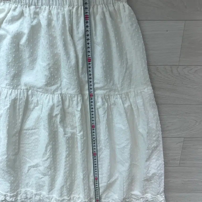 [BUNJANG] Banding Long Ruffle Skirt White / 밴딩 캉캉 롱 스커트 화이트