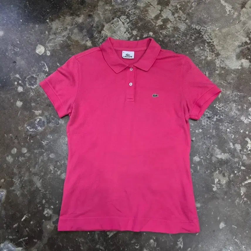 [BUNJANG] Lacoste Pink Short Sleeve Polo Shirt / 95) 라코스테 반팔 카라티 카라티 셔츠 피케셔츠