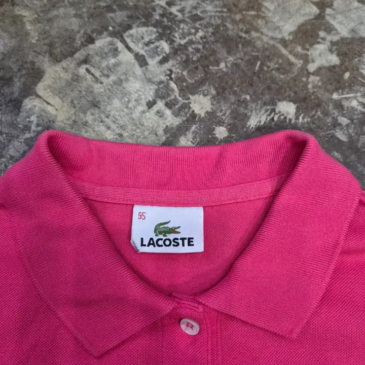 [BUNJANG] Lacoste Pink Short Sleeve Polo Shirt / 95) 라코스테 반팔 카라티 카라티 셔츠 피케셔츠