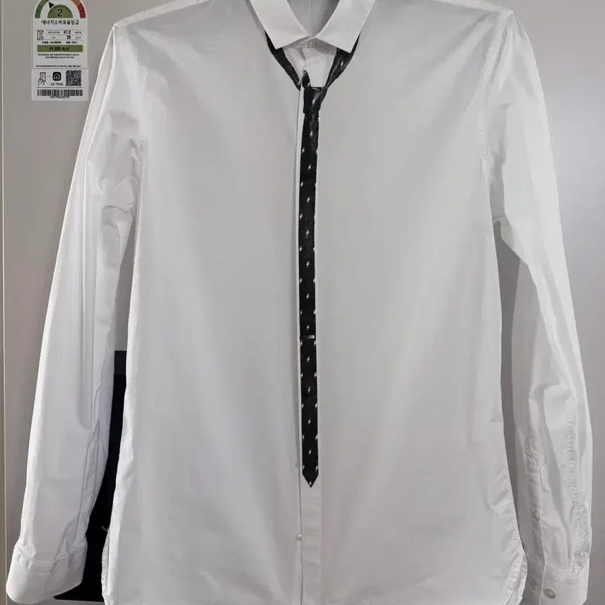 [BUNJANG] Lightning Tie Shirt White Size 100 / 번개타이 셔츠 화이트 95-슬림100 사이즈