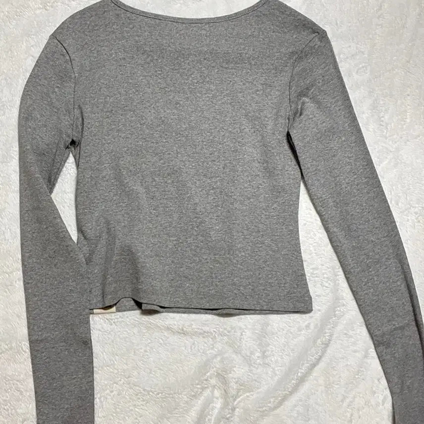 [BUNJANG] Glowny G CLASSIC V-NECK Long Sleeve - Gray / [새제품/미착용] glowny 글로니 브이넥 롱슬리브 - 그레이