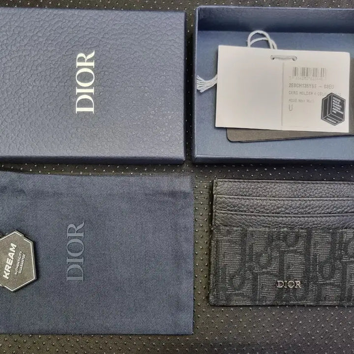 [SOLD OUT] 풀박스 디올 카드 홀더 블랙 디올 오블리크 자카드
