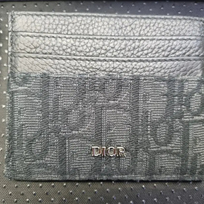 [SOLD OUT] 풀박스 디올 카드 홀더 블랙 디올 오블리크 자카드