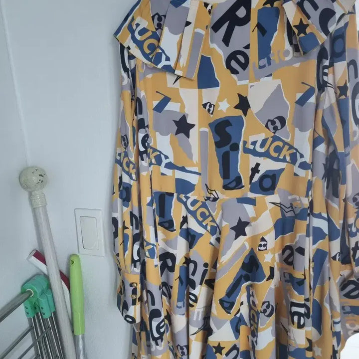 [BUNJANG] JDC Resistance Print Pleated Mini Dress / JDC 레지스탕스 프린트 플리츠  원피스