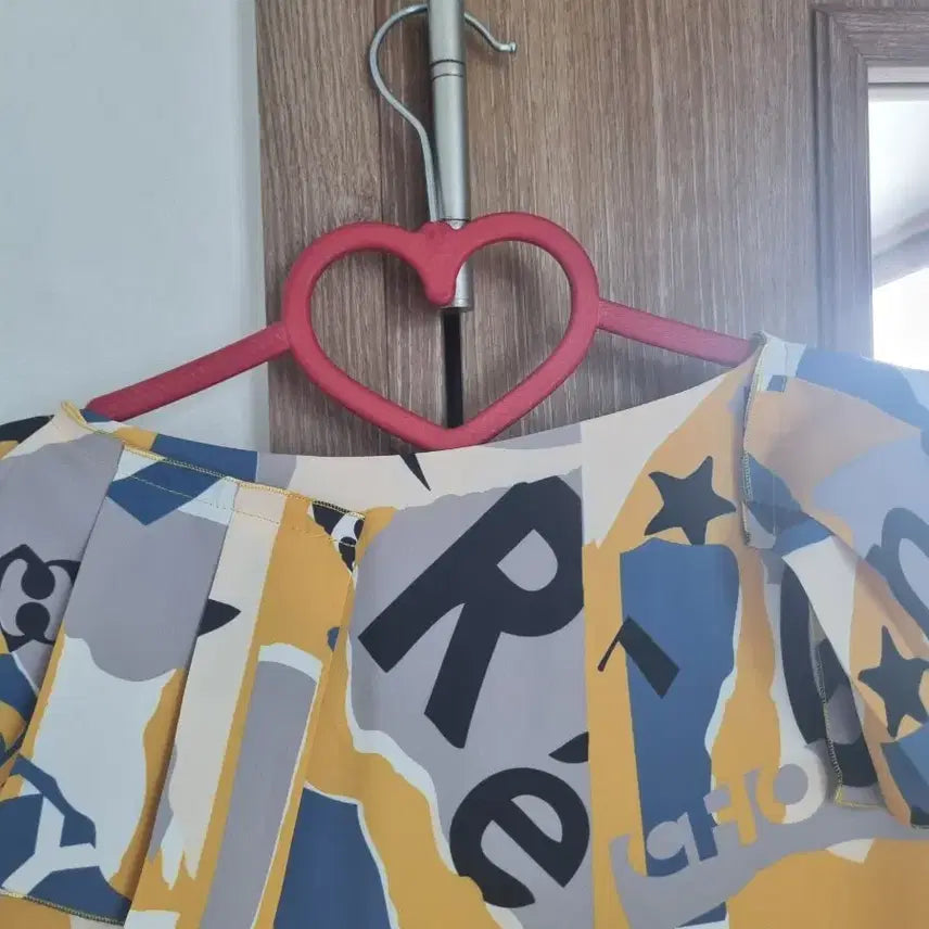 [BUNJANG] JDC Resistance Print Pleated Mini Dress / JDC 레지스탕스 프린트 플리츠  원피스