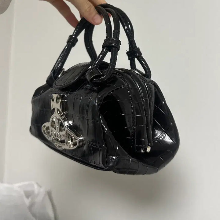 [BUNJANG] Vivienne Westwood Black Croc Mini Bag / 비비안웨스트우드 블랙 크로크 미니백