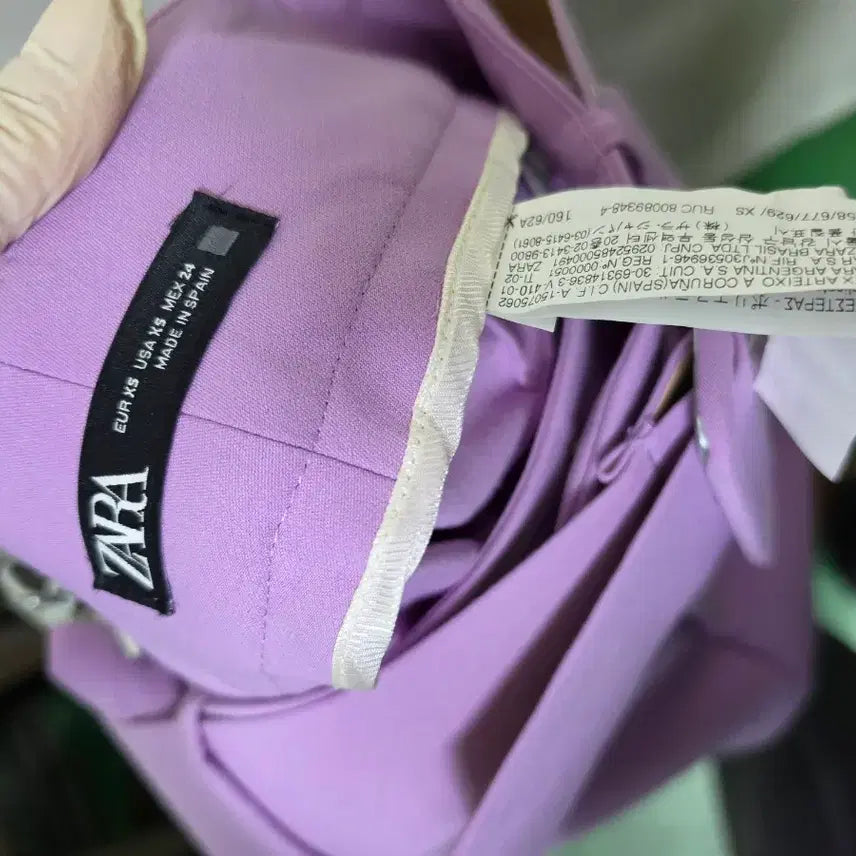 [BUNJANG] ZARA Lavender Belted Slacks Pants / 자라 라벤더 벨트 슬랙스 바지