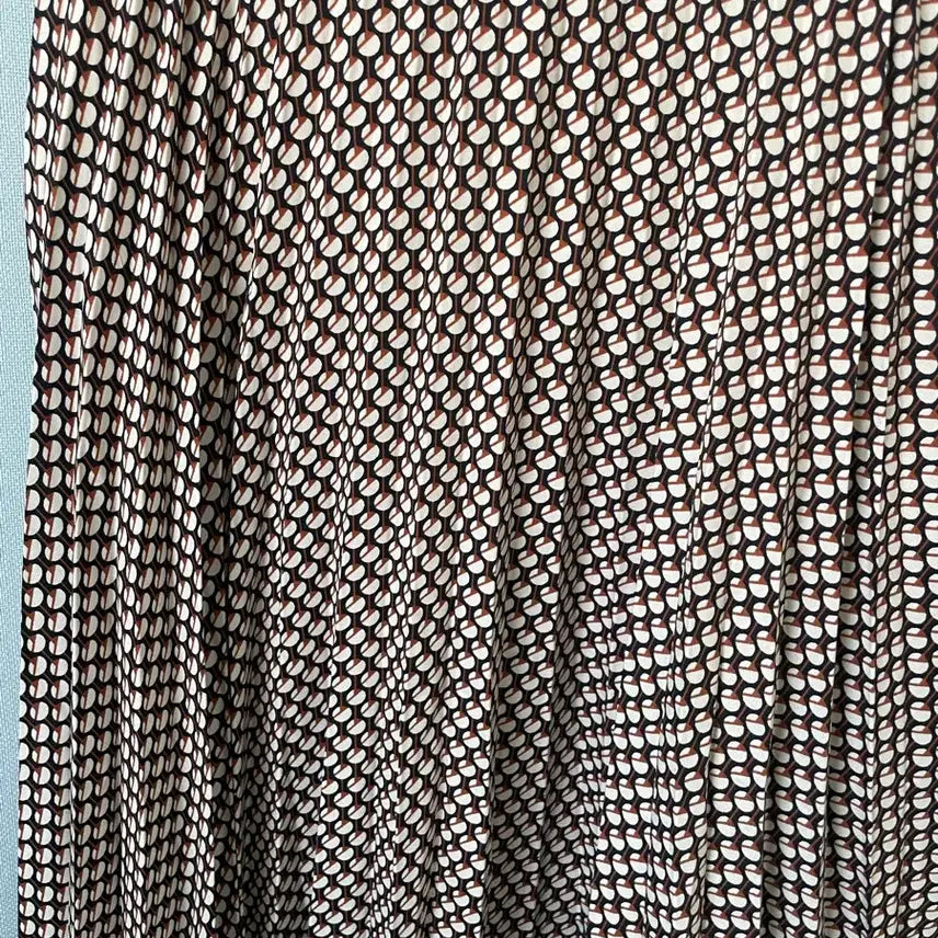 [BUNJANG] Beige Pattern Pleated Long Skirt / 패턴 플리츠 롱 스커트(새상품)