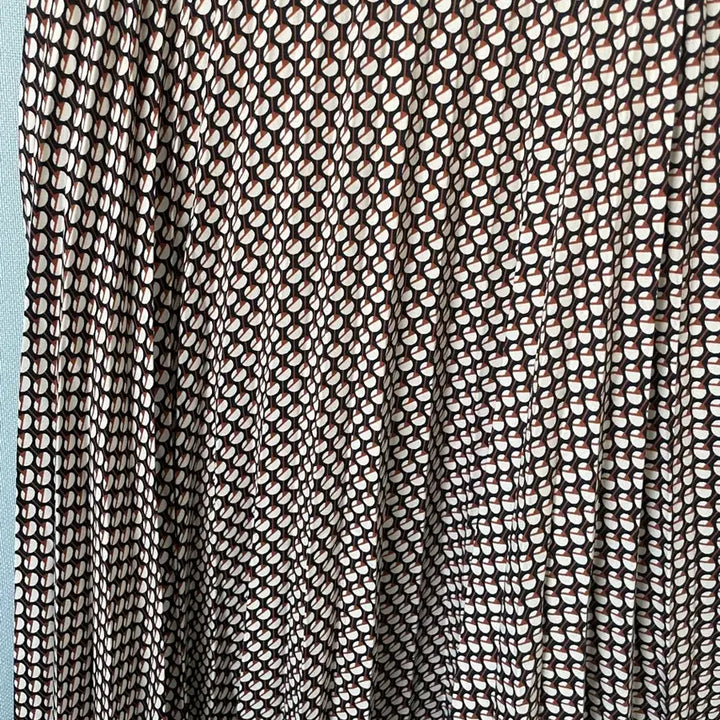 [BUNJANG] Beige Pattern Pleated Long Skirt / 패턴 플리츠 롱 스커트(새상품)
