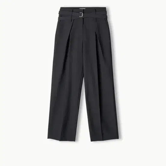 [BUNJANG] Abieuma Cross Belted Wide Wool Trousers / 아비에무아 크로스 벨티드 와이드 울 트라우저