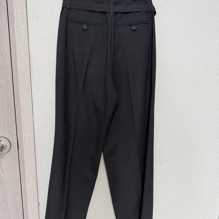 [BUNJANG] Abieuma Cross Belted Wide Wool Trousers / 아비에무아 크로스 벨티드 와이드 울 트라우저