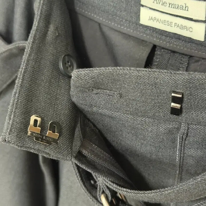 [BUNJANG] Abieuma Cross Belted Wide Wool Trousers / 아비에무아 크로스 벨티드 와이드 울 트라우저