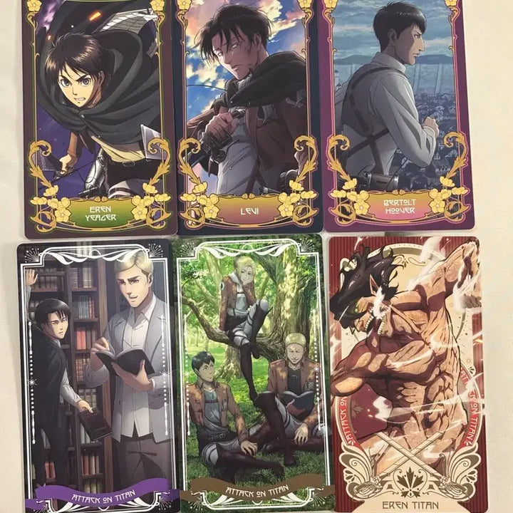 [BUNJANG] Attack on Titan Arcana Card Bundle Set / 진격의거인 진격거 아르카나 카드 6종 일괄