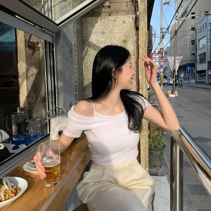 [BUNJANG] ZARA Off-Shoulder Top / 교신 가능) 온트 예슬마켓 착용 자라 오프숄더 탑
