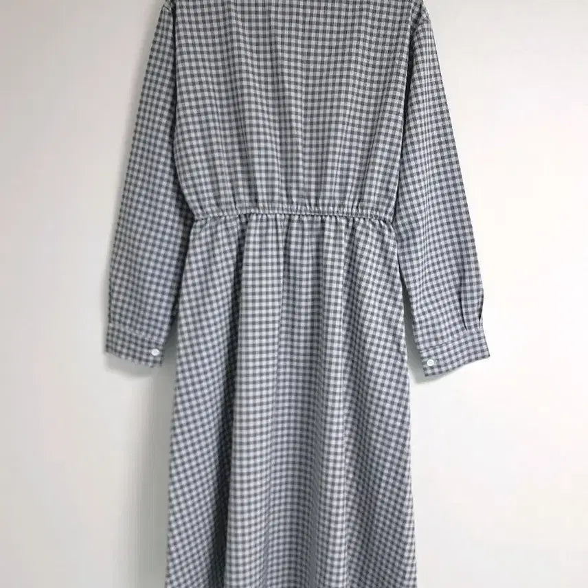 [BUNJANG] Check Pattern Long Shirt Dress / 체크 패턴 셔츠 롱 원피스