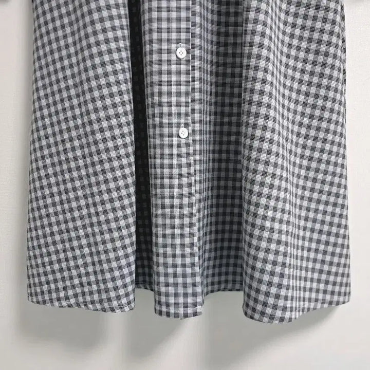 [BUNJANG] Check Pattern Long Shirt Dress / 체크 패턴 셔츠 롱 원피스
