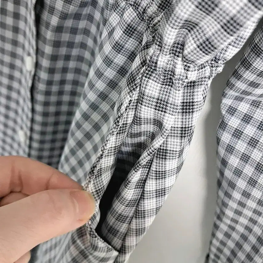 [BUNJANG] Check Pattern Long Shirt Dress / 체크 패턴 셔츠 롱 원피스