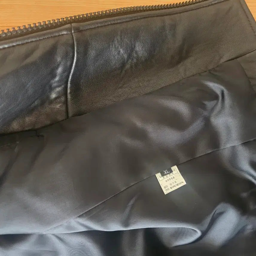 [BUNJANG] XL Black Lambskin Leather Rider Jacket / [XL]블랙 양가죽 레더 라이더 자켓
